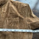 Anne Klein Vintage Y2k Suede Leather Button Up Jacket chocolate Brown XL Photo 7