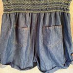 Lime Chili Strapless Shorts Romper‎ Blue Size L Photo 4