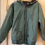 Berne Tough Canvas Quilted Work Jacket Teal Women XL Outdoor Workwear Cowgirl Blue Photo 0