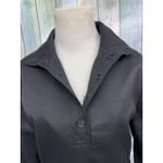 Veronique Branquinho Black Blouse Top Size 38 100% Wool Deep V High Neck Metal Photo 1