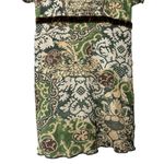 Y2K Anxiety Women's S Babydoll Top Sheer Boho Fairycore Velvet Trim Green Brown Photo 9