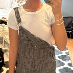 RVCA Grey Striped Overall Shorts Photo 4