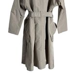 CELINE Beige Silk Stitched Belted Trench Coat Women’s Size M Photo 8