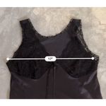 Frederick's of Hollywood Old Hollywood Super dainty Vintage Black Nylon Maxi Gown. Sz large Photo 5