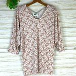 nurture dreamy floral paisley batwing dolman sleeve tee Pink Size M Photo 0