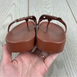 Tommy Hilfiger Women's Large TH Logo Relina Footbed Sandals 5.5M Med Brown $69 Photo 5