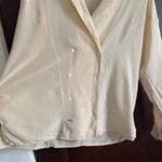 80s Vintage OMANTI 100% Silk Double Breasted Button Down Blouse Shirt Jacket 10 Size M Photo 2