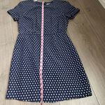 Fossil  100% silk polka dot mini dress twee girly navy size 0 Photo 6