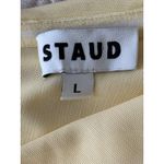 STAUD NWT  Mariana Strapless Mesh Dress Pale Honey Butter Yellow Maxi Drop Waist Photo 3