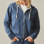 American Giant Women's Midweight Full Zip Spell Bound Made In USA Size M Blue Size M Photo 0