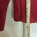 wilson's leather Vtg  Red Leather suede zip up Jacket 90s retro size large Photo 9