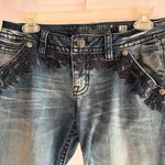Miss Me Women’s Signature Cuffed Skinny Light Wash Embroidered Jeans Size 29 Photo 1