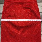 Anthropologie Vanessa Virginia  Orange Floral Textured Pencil Skirt Size 6 Photo 5