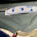 Off-White Spiral Draping Slit Skirt Baby Blue size 6 Photo 9