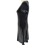 American Vintage 90s Vintage MG Apparel Velvet Scoop Neck Short Sleeve Mini Dress Black Small Photo 2