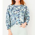 Ann Taylor Petite Floral Puff Sleeve Sweatshirt Photo 5