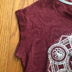 Game of Thrones RARE Crew Neck Graphic TShirt Cherry Burgundy Women’s Size M NWT Red Size M Photo 4