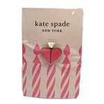 Kate Spade  Pink Heart Birthday Pin NWT Photo 0