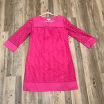 Crown & Ivy Women Pink Casual eyelet Dress size 4P. Photo 4
