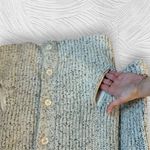 Michael Stars gray chunky knit alpaca wool blend long cardigan button sweater Photo 3