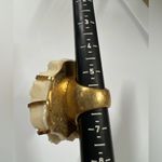 ZARA  Resin Flower Faux Coral Flower Chunky Gold Ring Size 6 Zinc Brass Photo 5