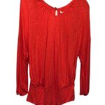 Cache  Banded Bottom Lined Stretch Top New Persimmon Color Key Hole $98 NWT Photo 3