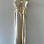 Reformation Chania Ivory Silk Dress L Photo 13