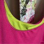 Soybu  Athletic Dress and Matching Cardigan Size Medium Pink and Lime Green Photo 3