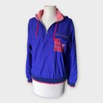 Nike Vintage 90s International Half-Zip Windbreaker Jacket Blue Pink Size M Photo 3