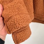 Aerie Women's Quarter Snap Teddy Fleece Pullover Sweatshirt Burnt Orange Size XS Photo 3