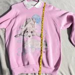Vintage Fruit of the loom sweatshirt collared pink with dog and cat : Box R: Size L Photo 8