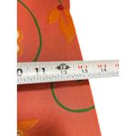 Made in Italy Orange Floral Scarf 100% Polyester Sheer Lightweight Wrap Photo 8