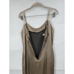 Jessica McClintock Gunne Sax Maxi Gown Dress Women 14 Brown Satin Formal Prom Photo 5