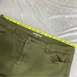 John Mark Khaki Cropped Women's Jeans 18w frayed asymmetrical fringe hemline Green Photo 4