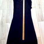 H&M || Black short sleeve long sweater dress with bejeweled collar. Photo 7