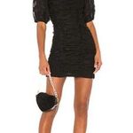 LPA  Revolve Filomena Black Heart Ruched Puff Sleeve Mini Dress Photo 0