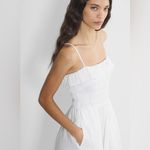 Aritzia Coastal cowgirl  white linen smocked maxi dress summer vacation XS NWT Photo 2