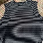 Frame  Denim Black and White Striped Tank Top Photo 0