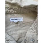 Good American  Beige Solid Elastic Cinched Long Sleeve Collared Jumpsuit Size 0‎ Photo 2