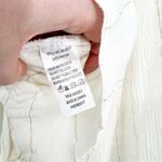 Surf Gypsy  Metallic Stripe Off the Shoulder Tie Back Top M White Photo 5