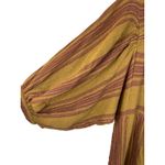 Free People Boho Gauze Cotton Brown Burgundy Striped Lilly Mini Dress Size XS Photo 4