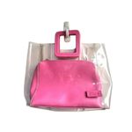 STAUD ‎ Shirley Clear Handle PVC Bag Pink Photo 2