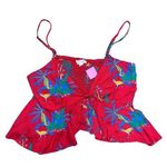 Honey Punch  Red Tropical Camisole sz Medium Photo 0