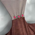 Betsey Johnson Swim Dress Cover Up Beach Pool Vacation Roses Stripes Earthy Chic Photo 2