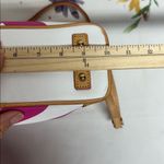 Dooney & Bourke Magenta and White Chevron Crossbody Bag Pebbled Leather Photo 8