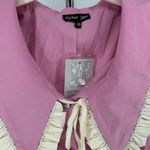 Sister Jane Farmyard Collared Mini Dress in Rose Shadow Pearl Collar NWT size XS Pink Photo 9