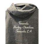 Harley Davidson Hooded Size Large Biker Relaxed Fit Hoodie Graphic Women's Gray Photo 8