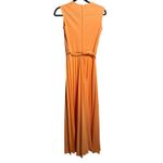 Vintage 70s Miss Shaheen Orange Palazzo Pleated Wide Leg Jumpsuit 6 Disco USA Photo 1