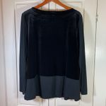 J.Jill Wearever Collection Black Velvet Paneled Holiday Tunic Top XL Christmas Photo 1