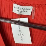 Dress Forum Ribbed Knit Cardigan Duster Sweater Dress Orange Small Photo 10